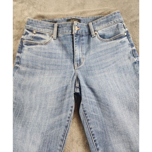 Talbots Boyfriend Jeans Womens 6 Blue Denim Stretch Straight Leg Mid Rise - Picture 2 of 12